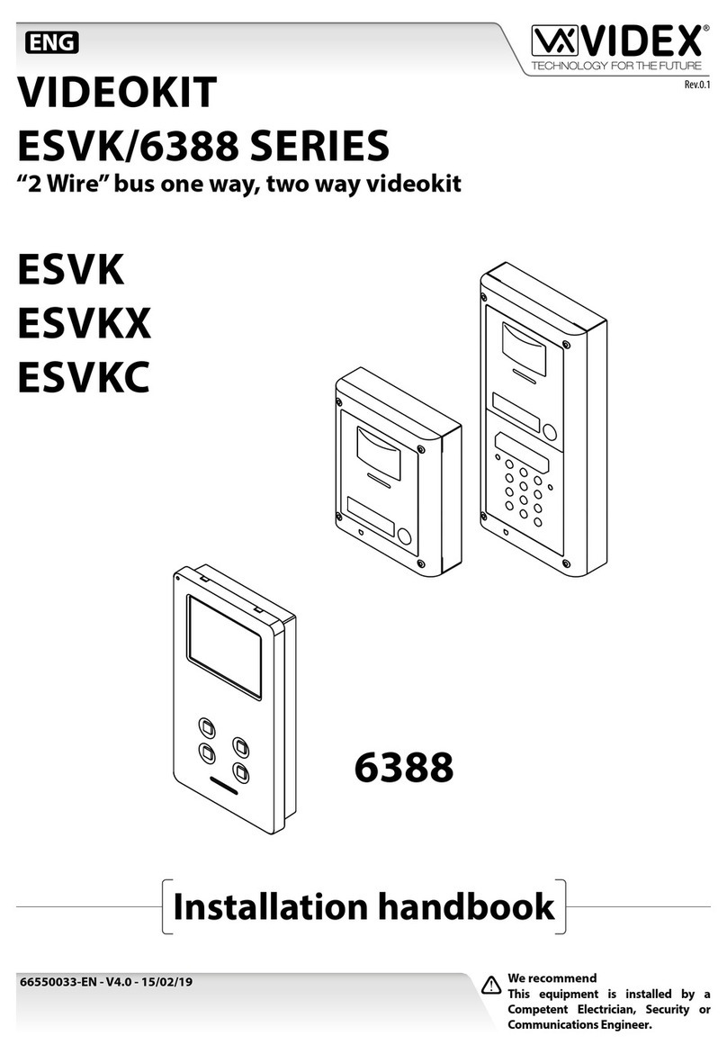 Videx ESVK/6388 Series System manual