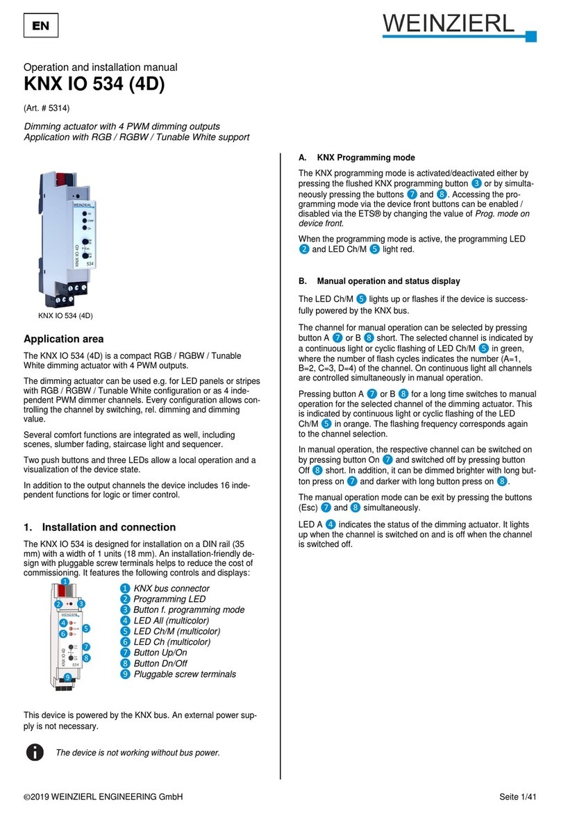 Weinzierl KNX IO 534 (4D) Specification sheet