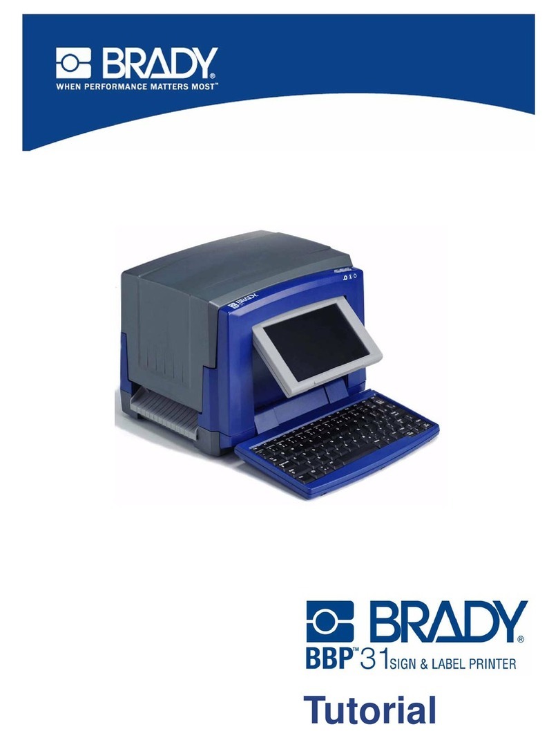 Brady BBP31 Operation instructions