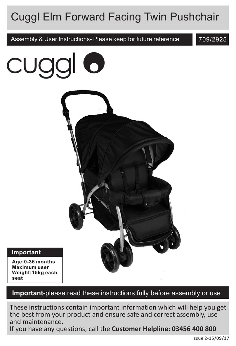 Argos Cuggl Elm Forward Facing Twin Pushchair Owner's manual