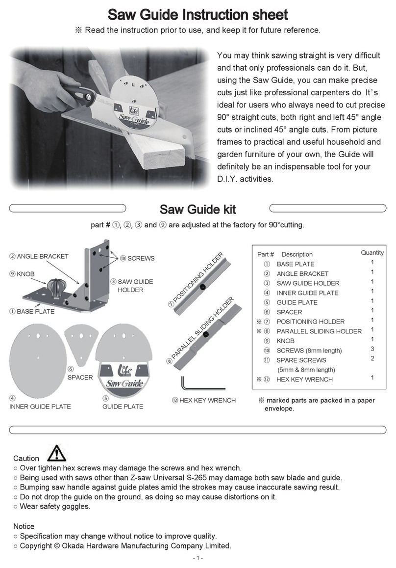 Z-Saw UNIVERSAL S-265 Instruction sheet guide