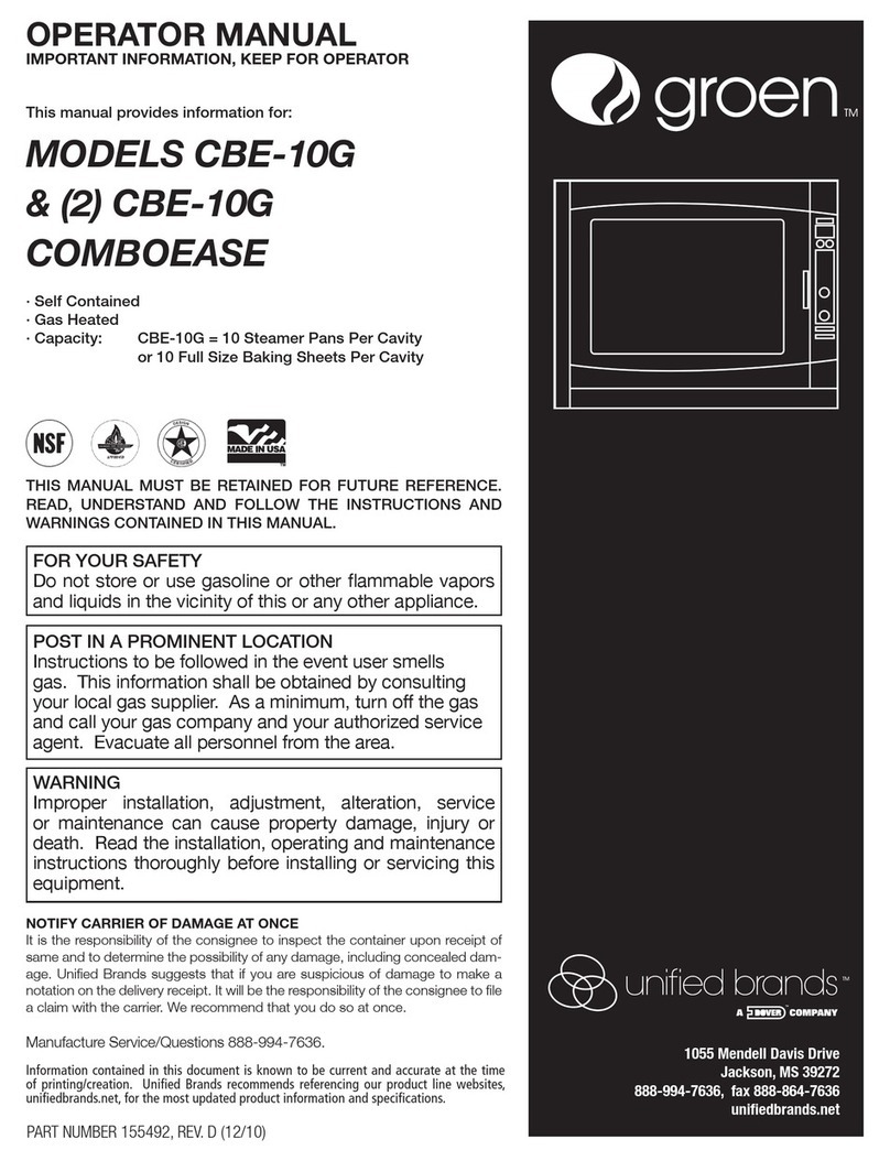 Groen CBE-10G User manual