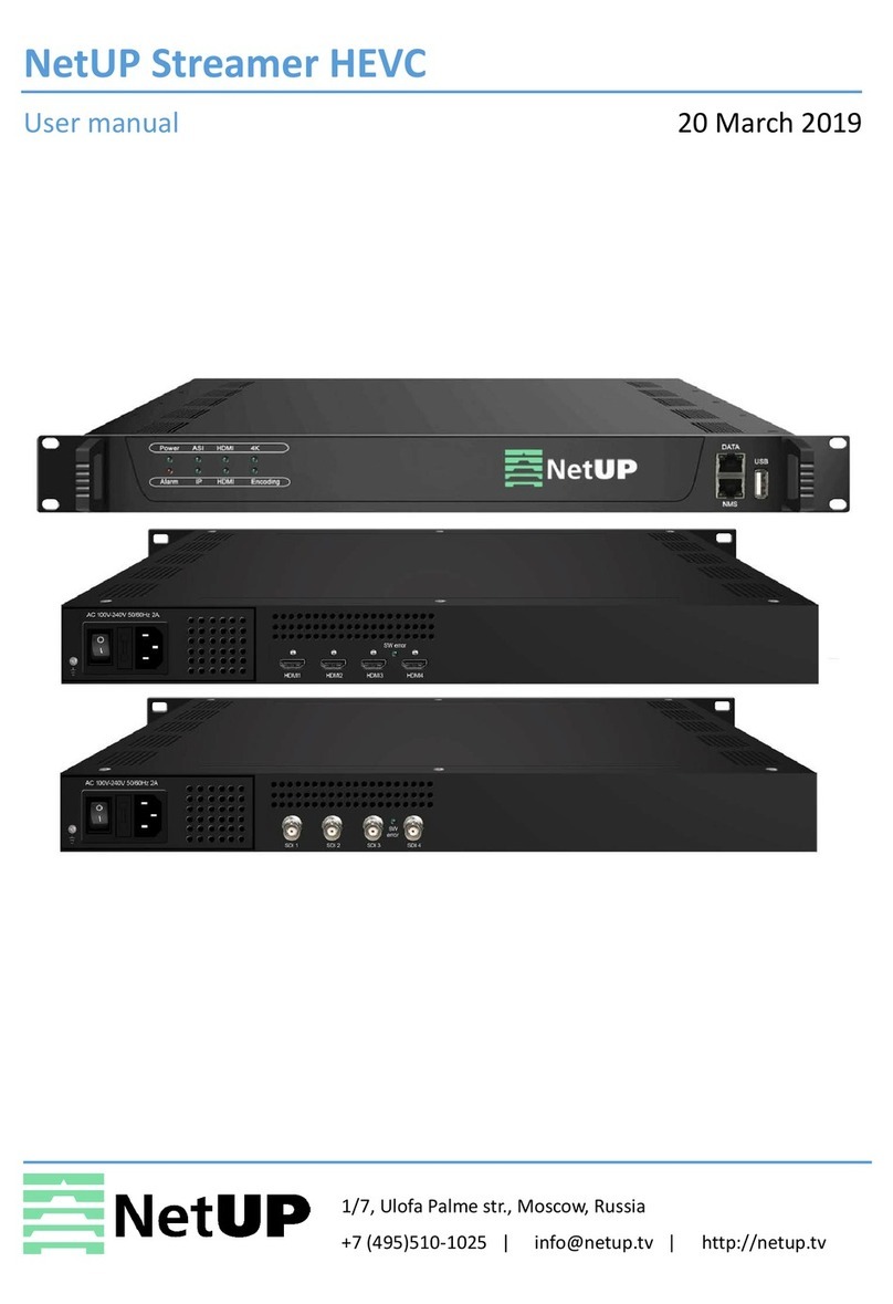 NetUP Streamer HEVC user manual