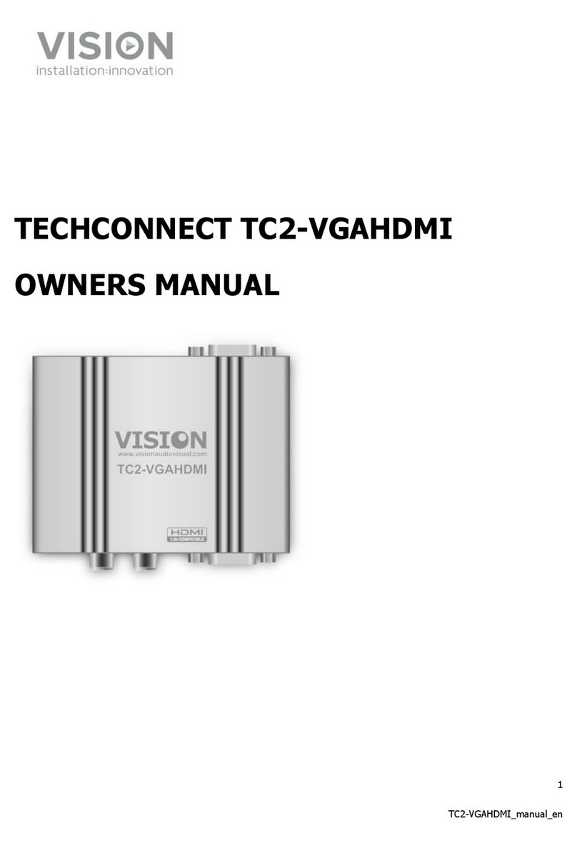 Vision Audio Visual TECHCONNECT TC2-VGAHDMI owner's manual