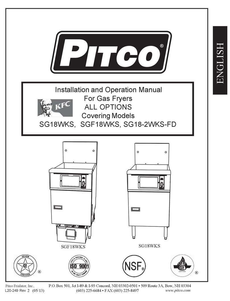 Pitco SG18WKS User manual