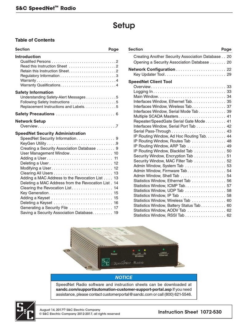 S&C SpeedNet instruction sheet