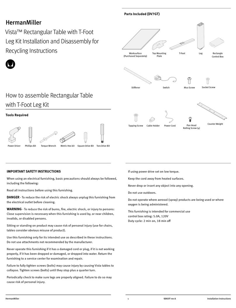 Herman Miller Vista Installation instructions Herman Miller Vista Installation instructions