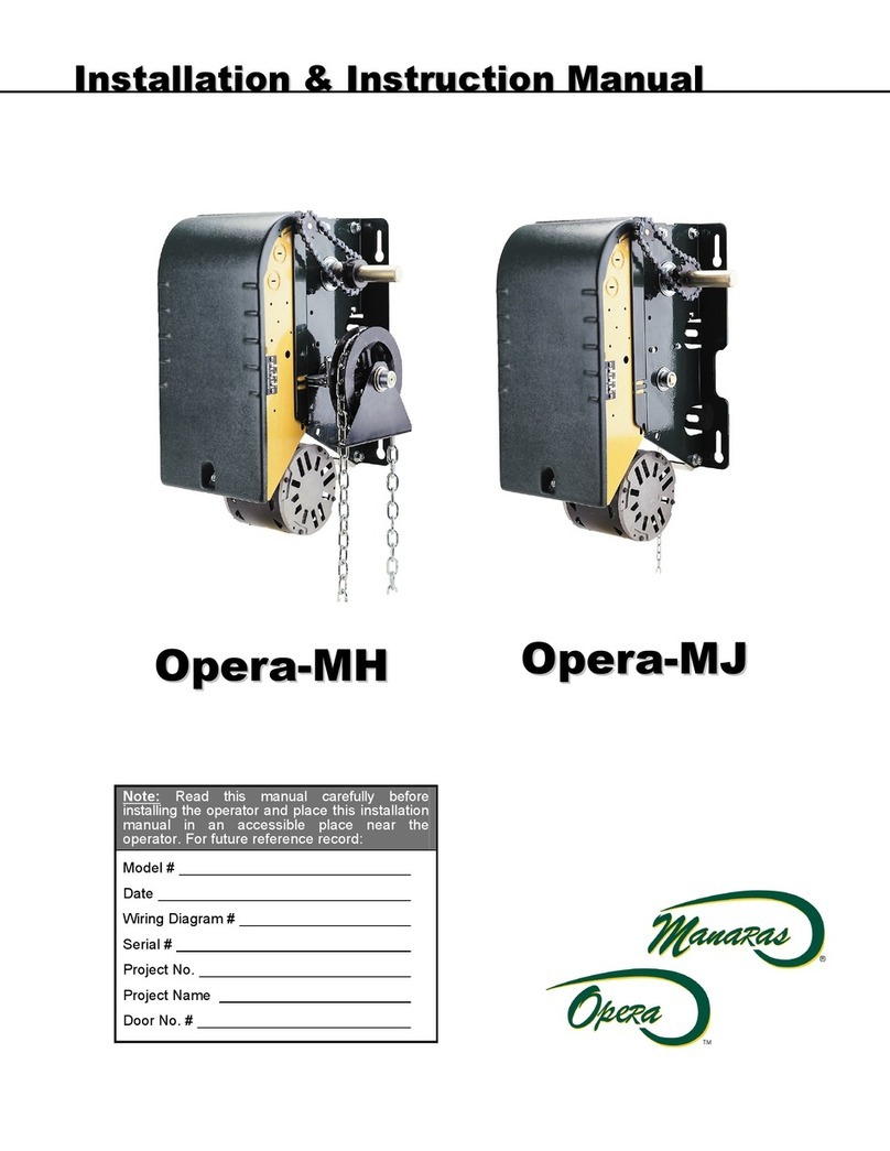 Manaras Opera-MH Installation instructions manual