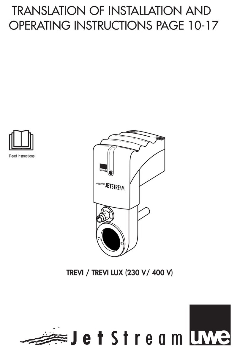 JETStream TREVI Installation and operating instructions