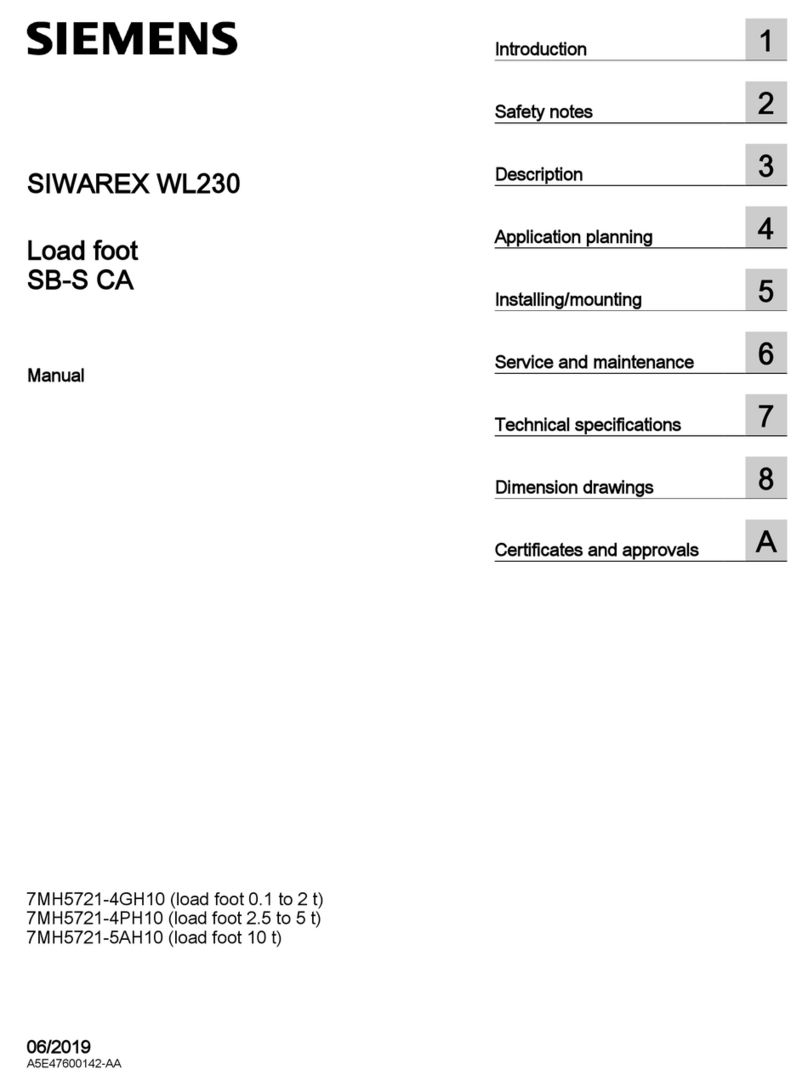 Siemens SIWAREX WL230 BB-S SA User manual