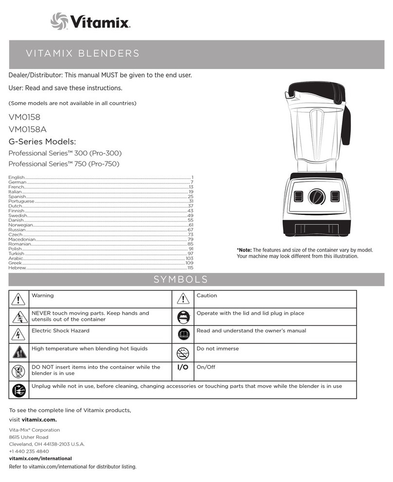 Vitamix G-Series manual
