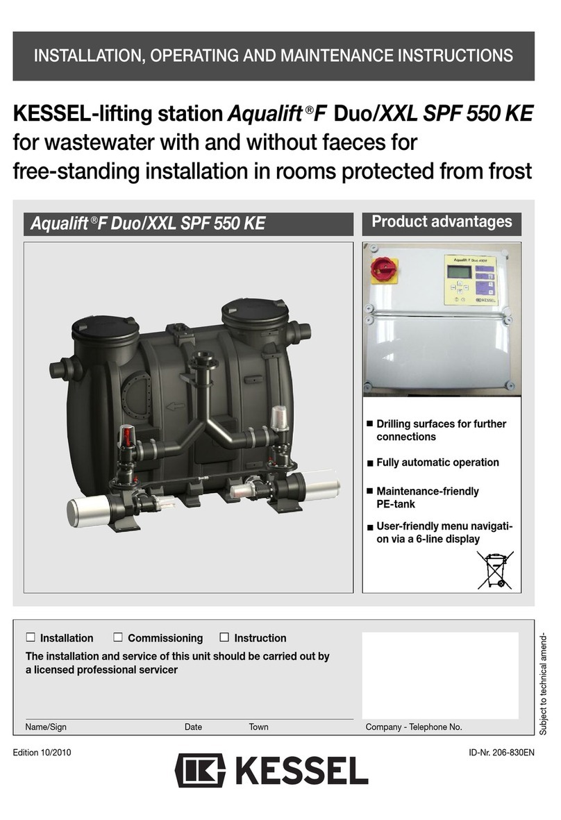 Kessel Aqualift F Duo/XXL SPF 550 KE Installation, operating and maintenance instructions
