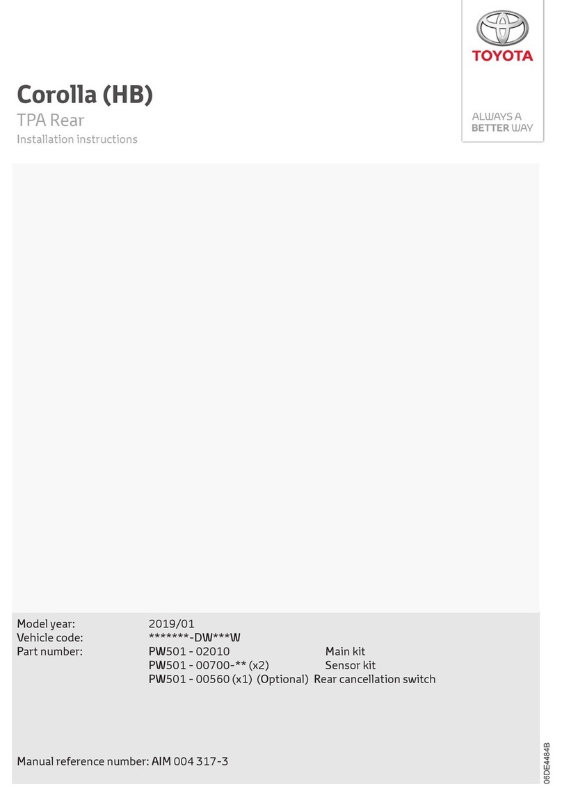 Toyota PW501-02010 installation instructions
