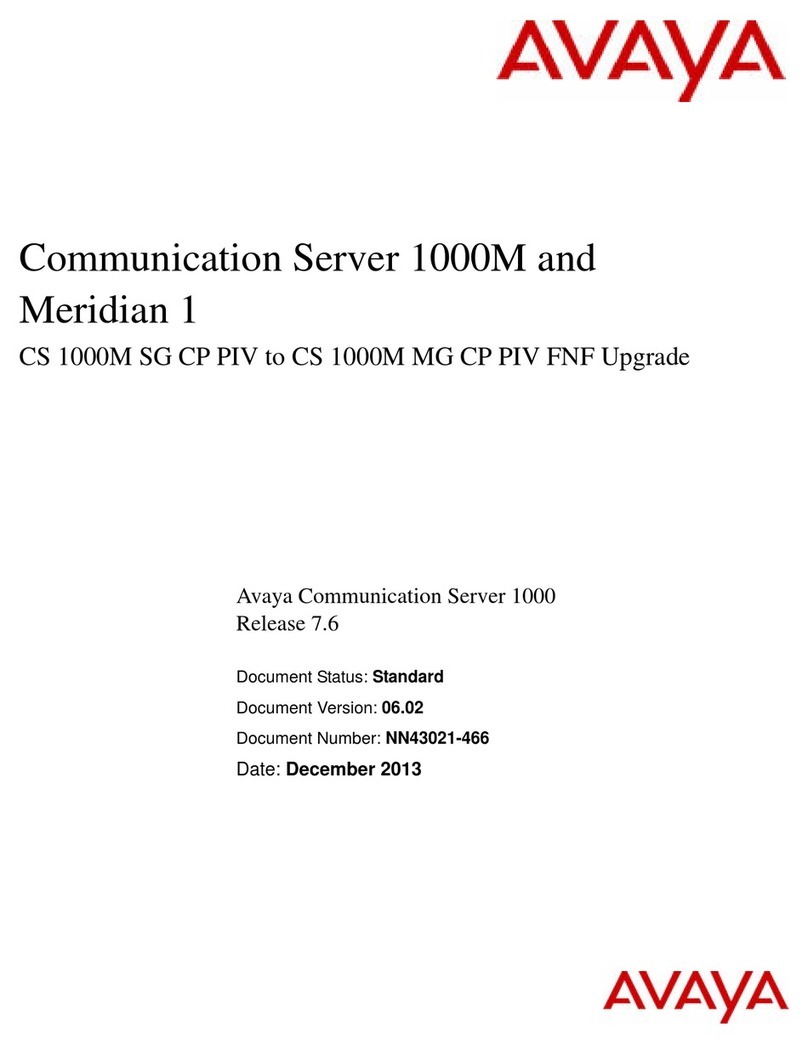 Avaya Meridian 1 Series Quick start guide