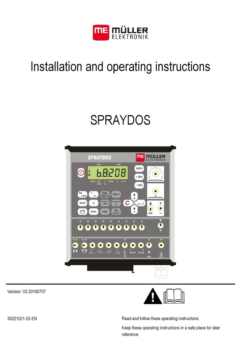 Muller Elektronik SPRAYDOS Installation and operating instructions