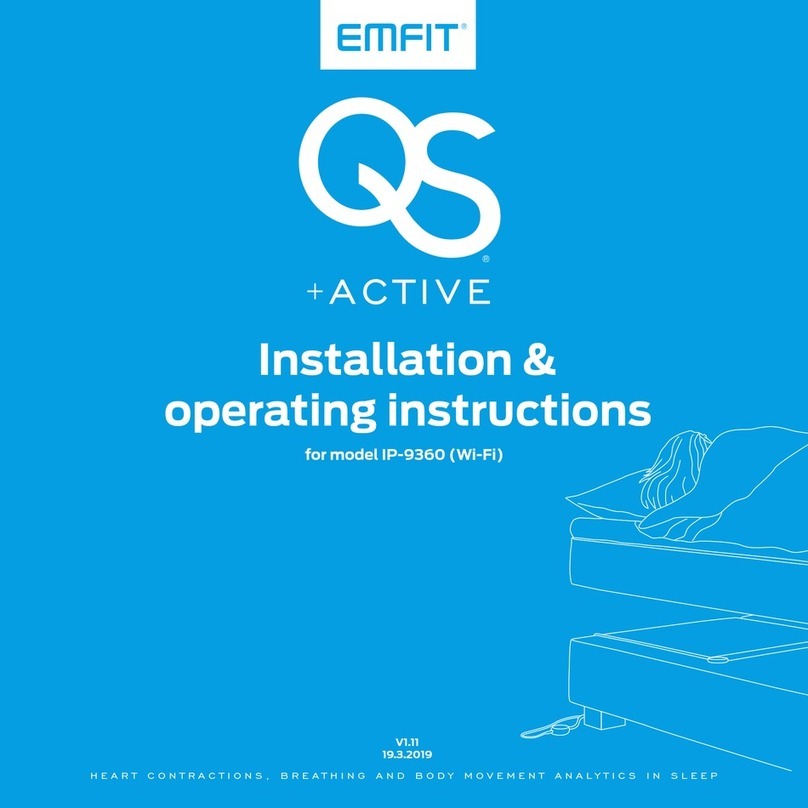 Emfit QS +ACTIVE Installation & operating instructions