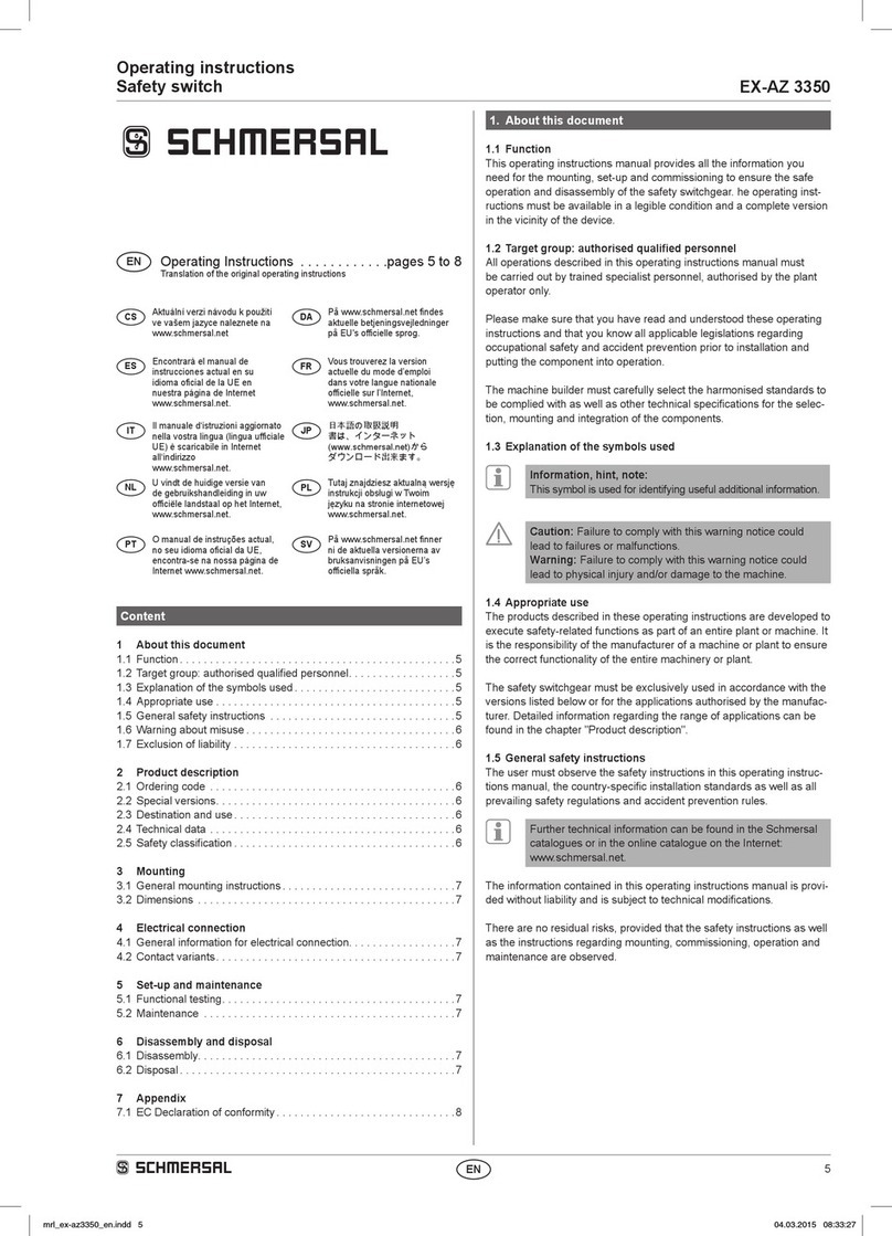 schmersal EX-AZ 3350 Series User manual