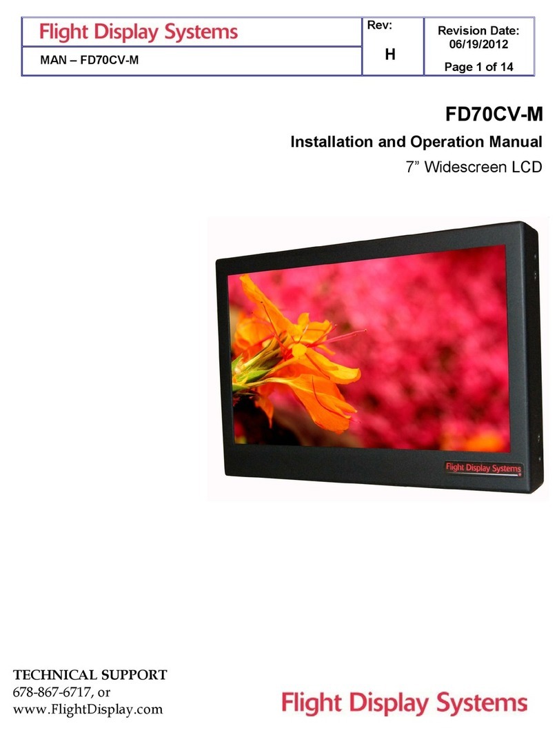 Flight Display Systems FD70CV-M User manual