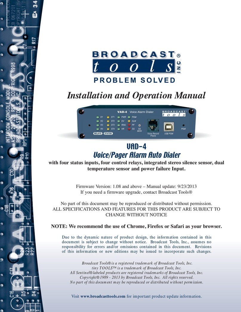 Broadcast VAD-4 Installation and operation manual