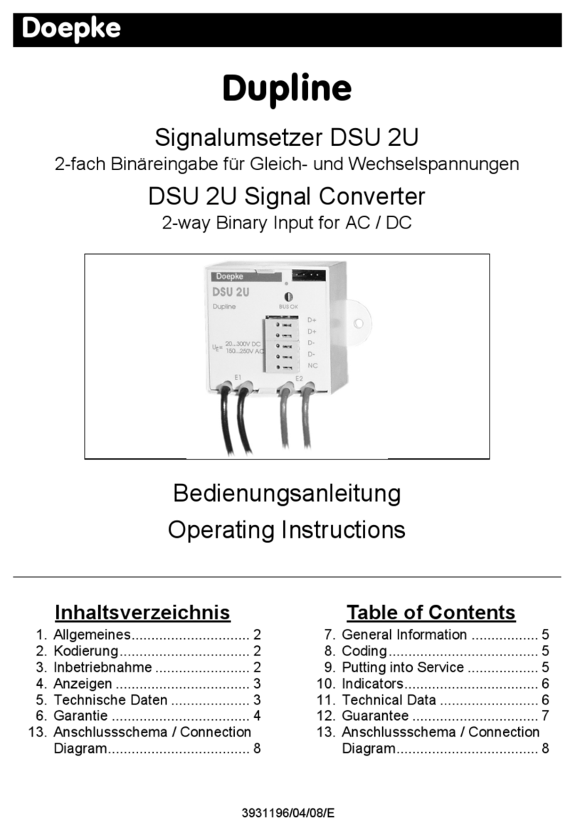 Doepke Dupline DSU 2U Operating instuructions