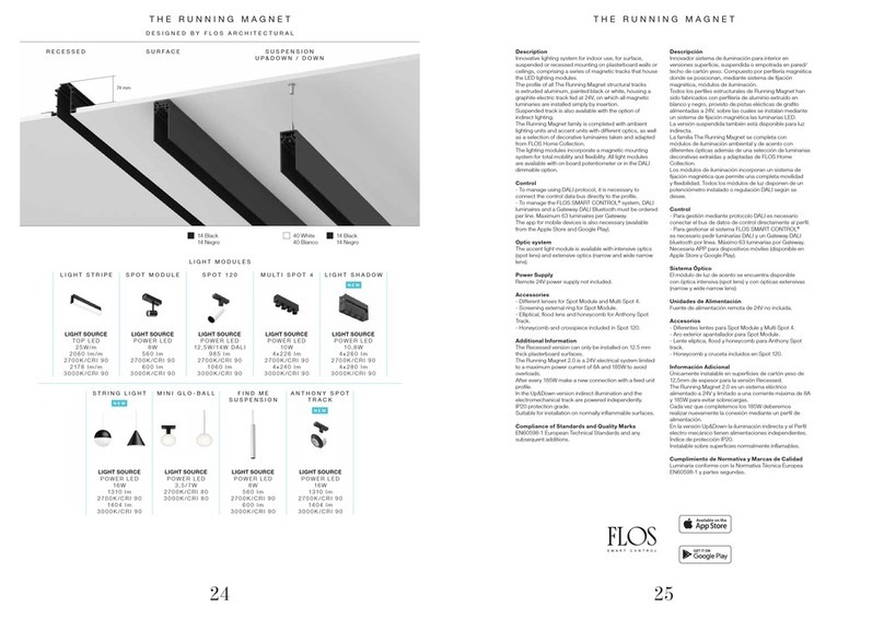 FLOS ARCHITECTURAL THE RUNNING MAGNET User manual