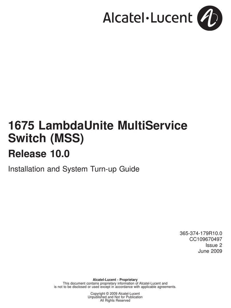 Alcatel-Lucent 1675 LambdaUnite Installation and System Turn-Up Guide