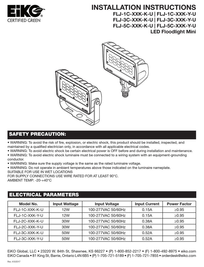 Eiko FLJ-1C-XXK-Y-U installation instructions