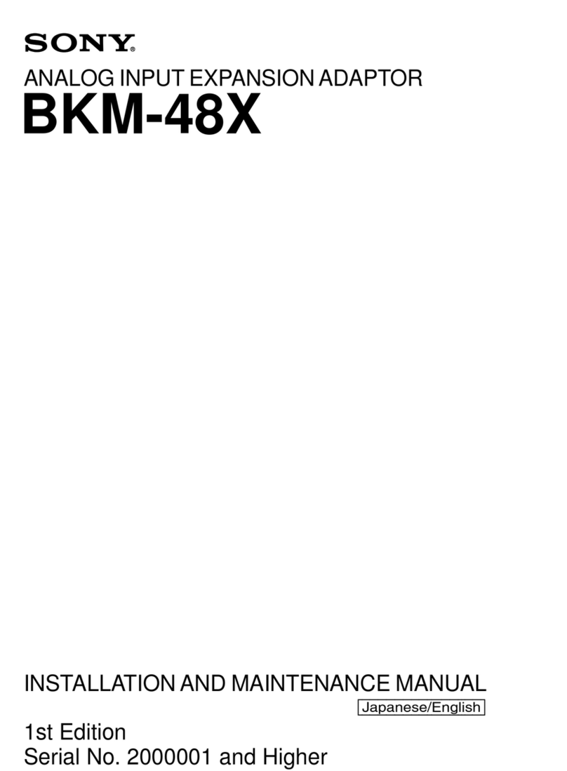 Sony BKM-48X Manual