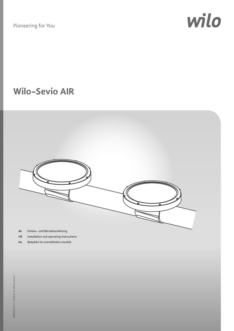 Wilo Wilo-Sevio AIR Installation and operating instructions Wilo Wilo-Sevio AIR Installation and operating instructions