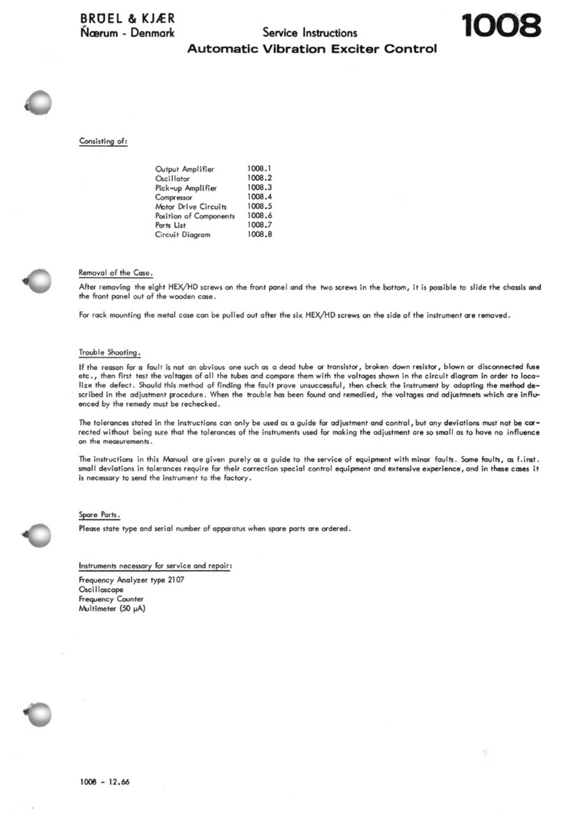 BRUEL & KJAER 1008 Operating instructions