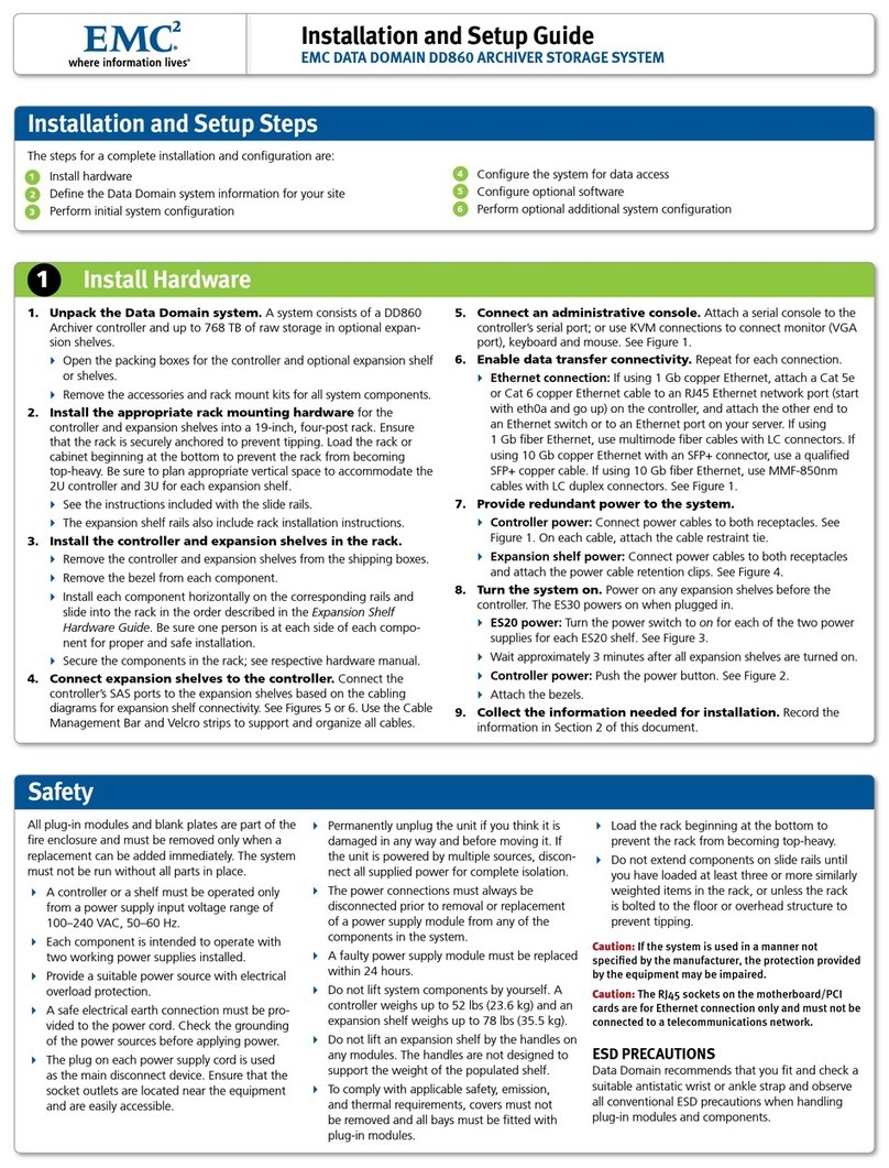 EMC D860 Archiver Assembly instructions