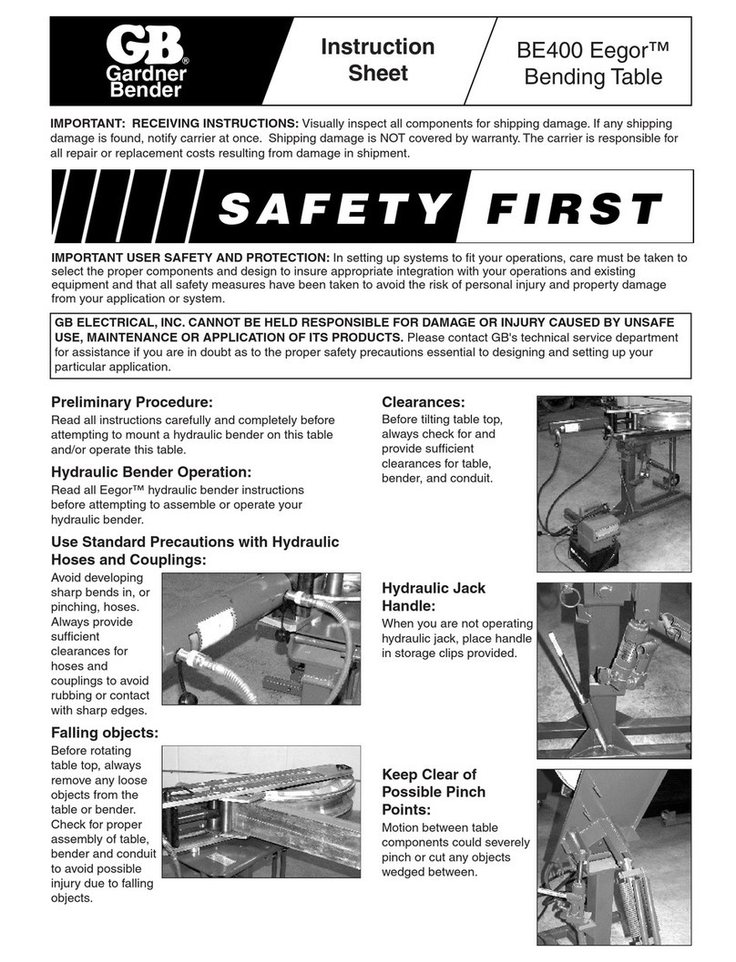 Gardner Bender BE400 Eegor instruction sheet