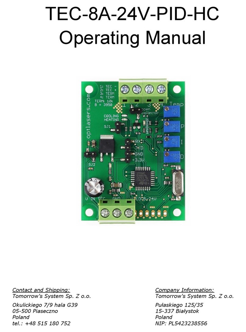 Opt Lasers TEC-8A-24V-PID-HC operating manual
