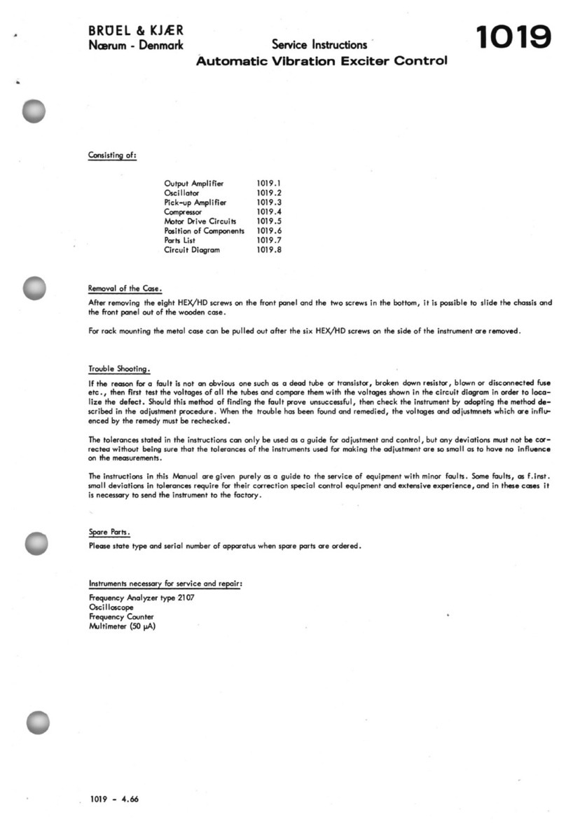 BRUEL & KJAER 1019 Operating instructions