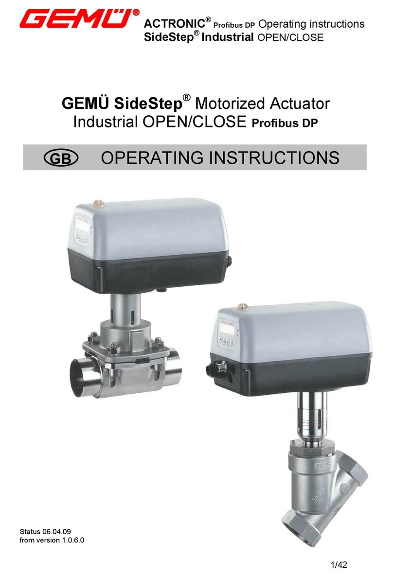 Gemu SideStep Profibus DP operating instructions