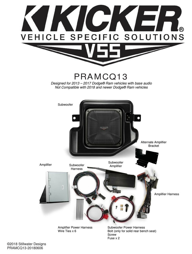 Kicker PRAMCQ13 User manual