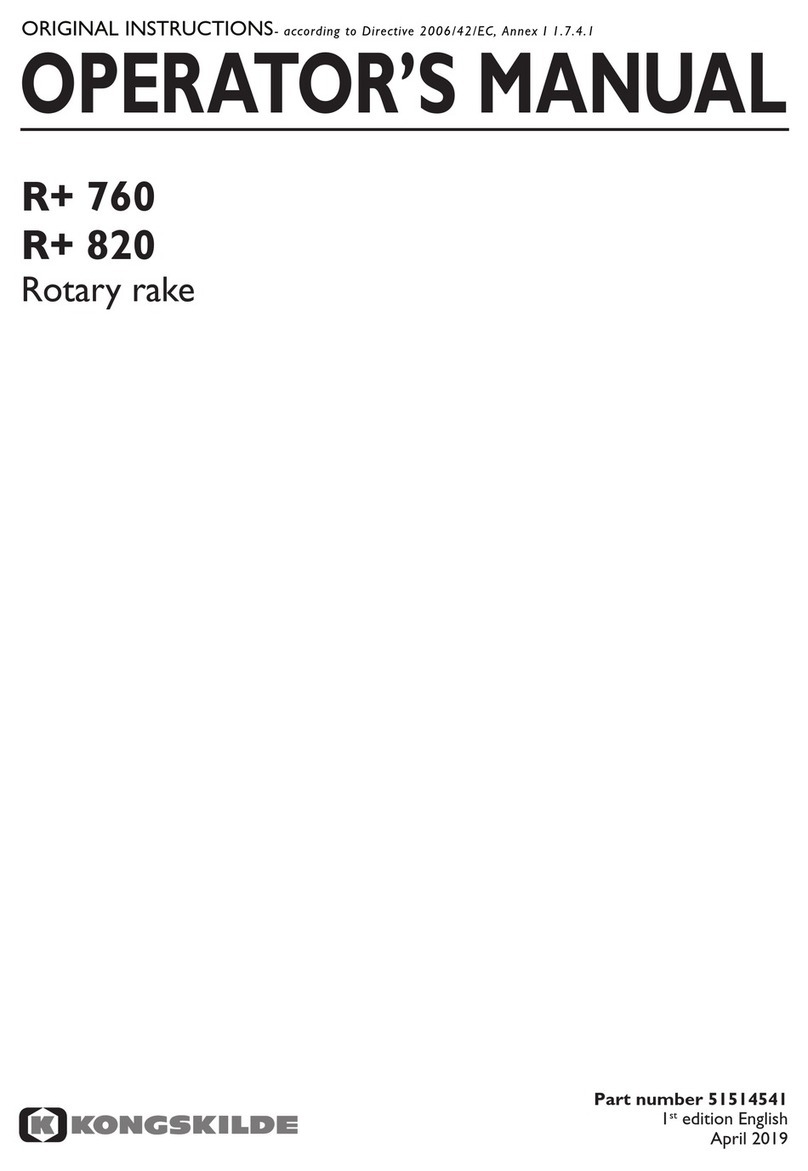Kongskilde R+ 820 User manual Kongskilde R+ 820 User manual