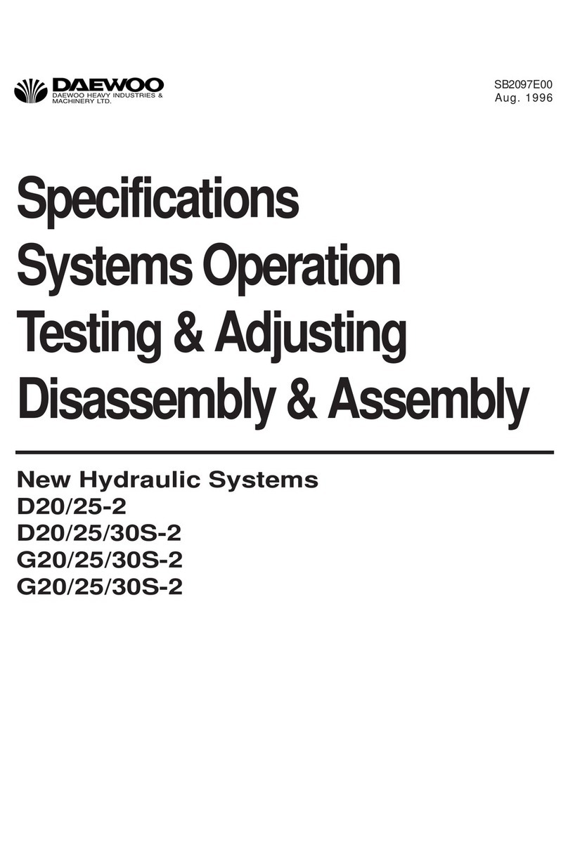 Daewoo D20S-2 Specifications Systems Operation Testing & Adjusting Disassembly & Assembly