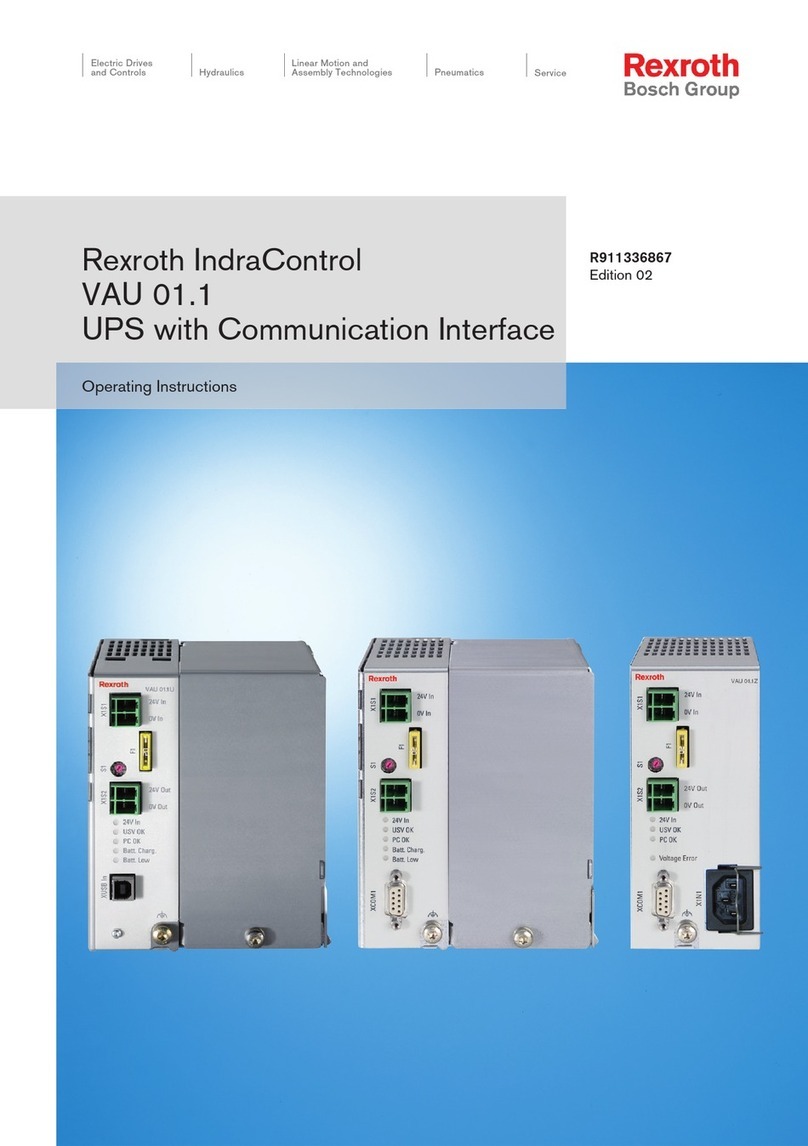 Bosch Rexroth IndraControl VAU 01.1 Series User manual