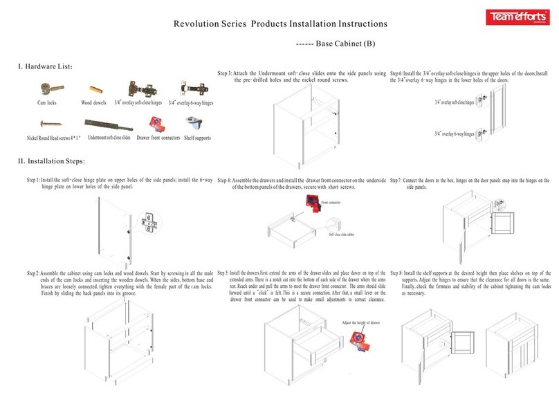 Team efforts Revolution Series installation instructions Team efforts Revolution Series installation instructions