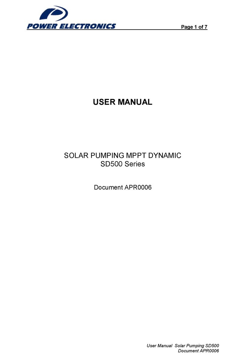 Power Electronics SD 500 Series User manual