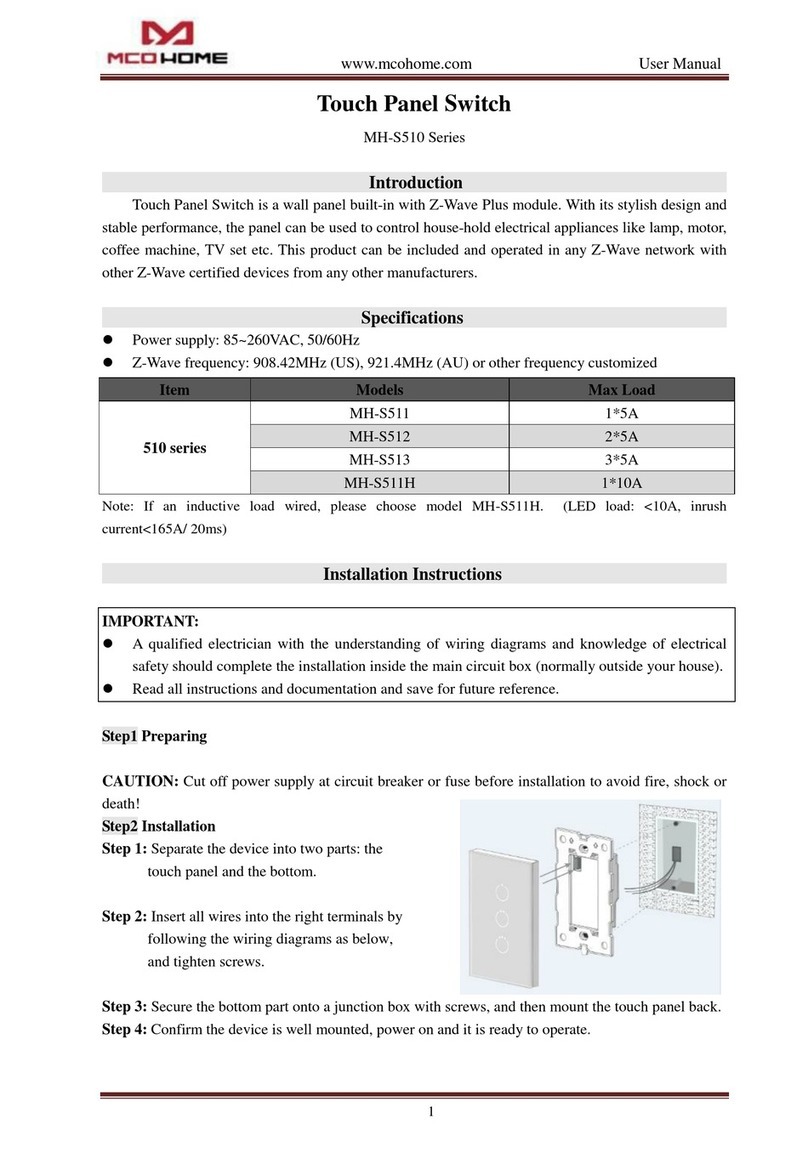 MCOHome MH-S510 Series user manual