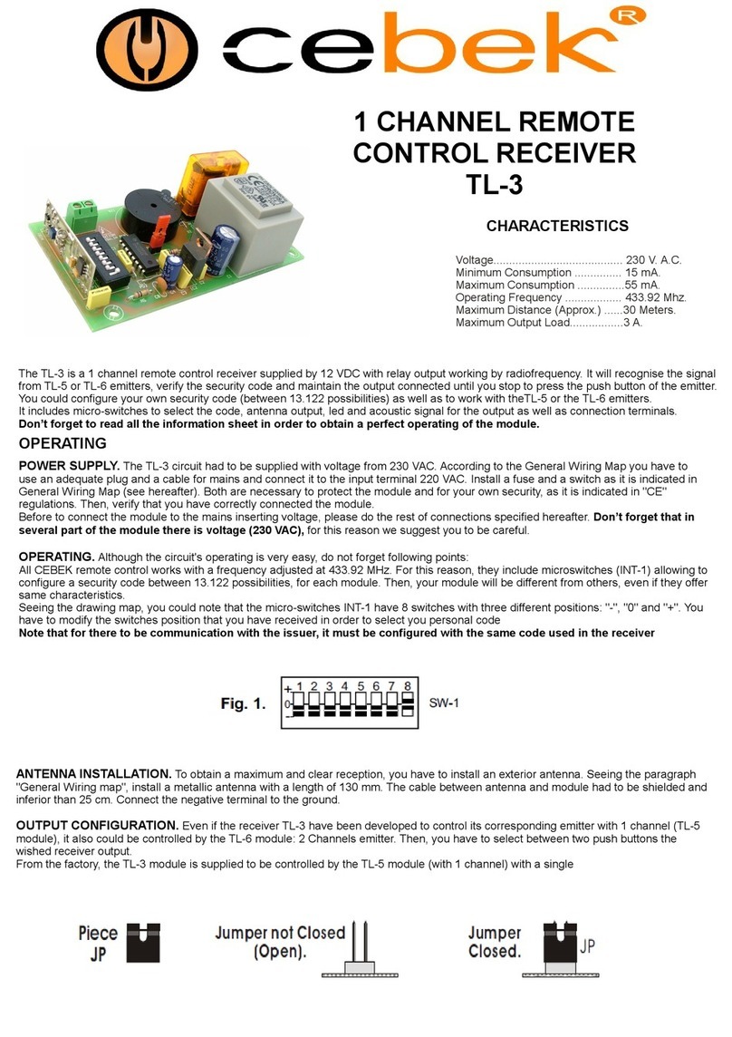 CEBEK TL-3 quick start guide
