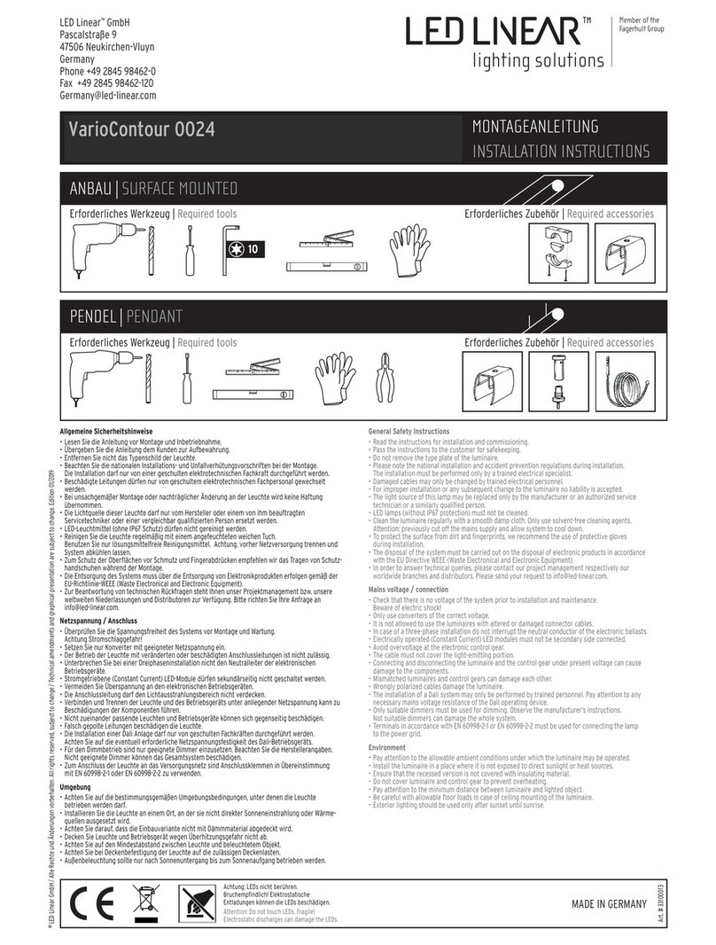 LED Linear VarioContour 0024 installation instructions LED Linear VarioContour 0024 installation instructions