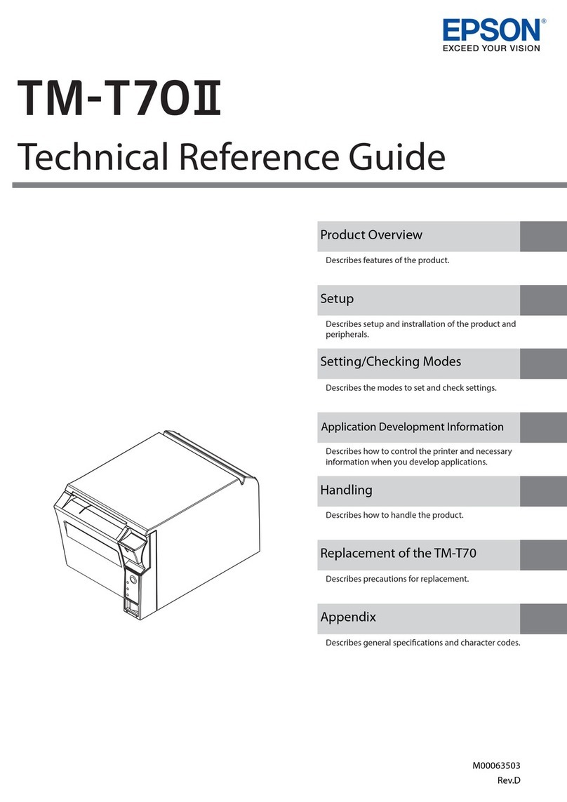 Epson TM-T70II Use and care manual