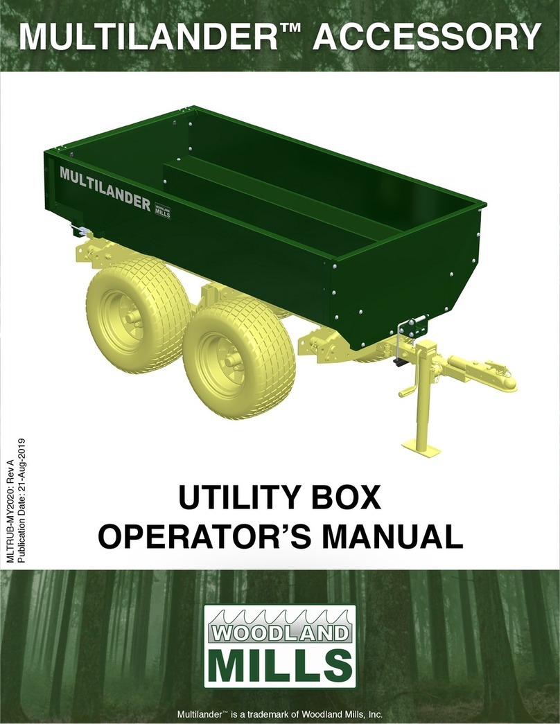 Woodland Mills Multilander Logging Trailer with Utility Box User manual