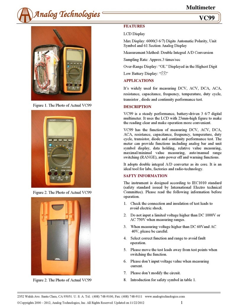Analog Technologies VC99 manual