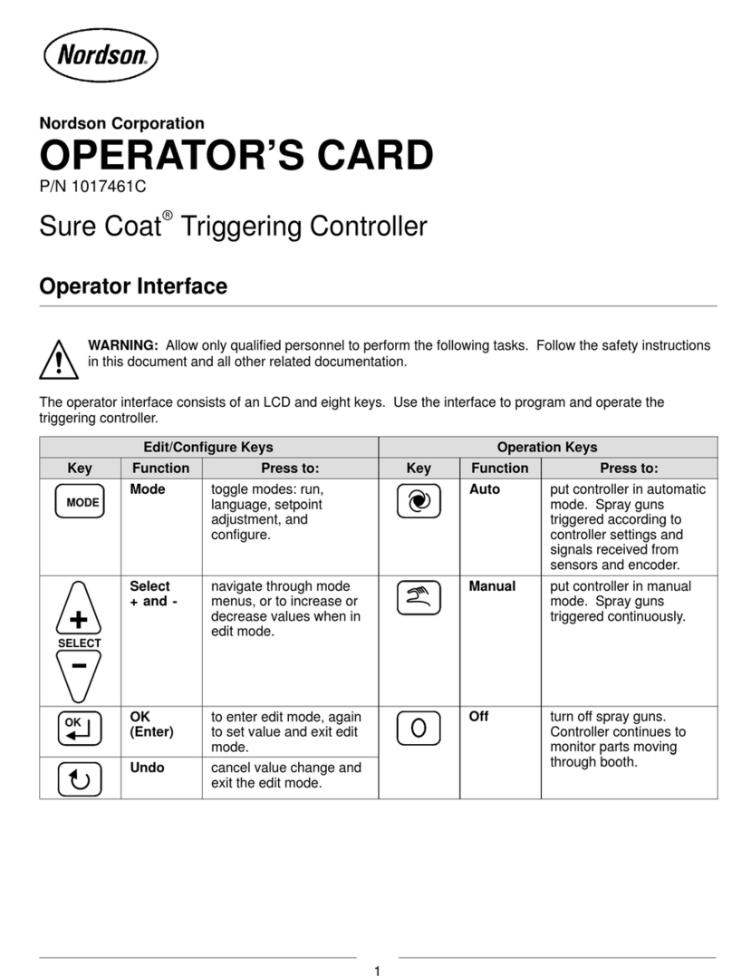 Nordson Sure Coat Operator card