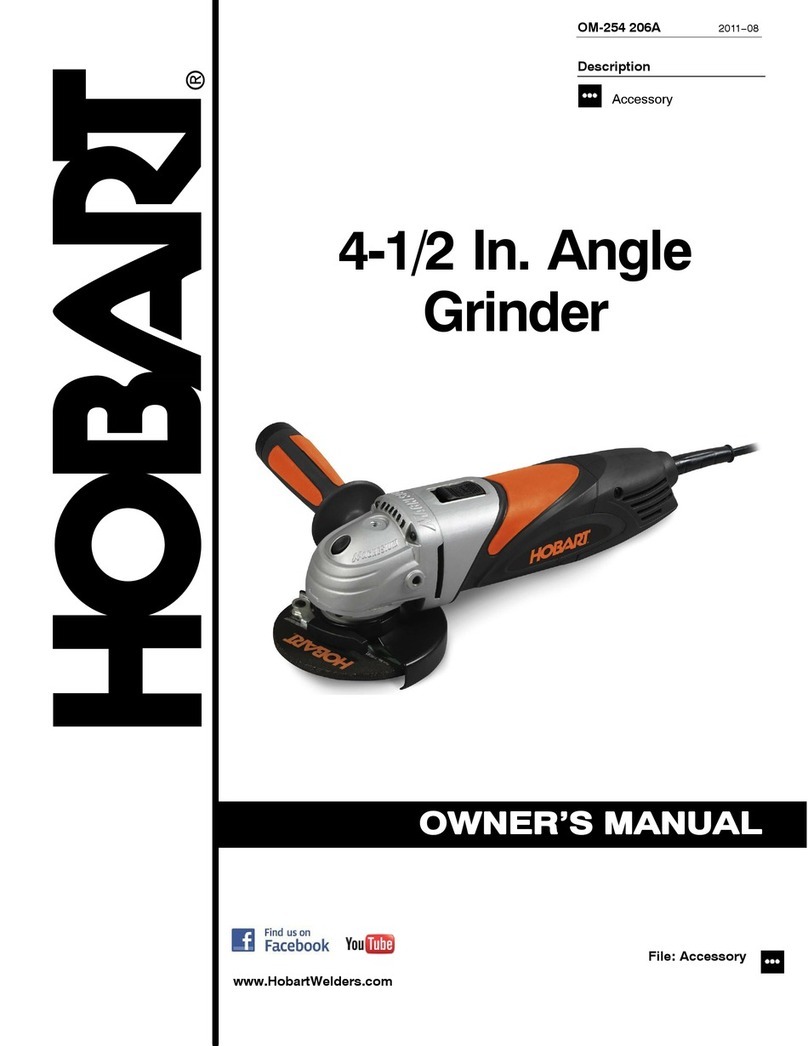 Hobart 4-1/2 In. owner's manual