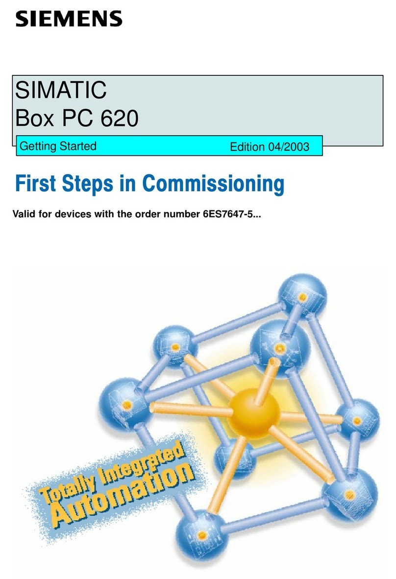 Siemens SIMATIC Box PC 620 User manual